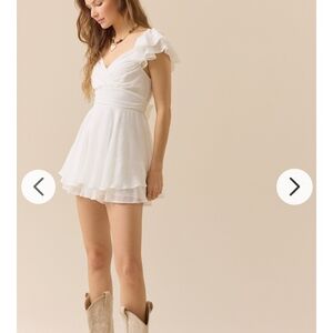 Altar'd State Elegant White Romper NWT XL